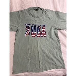 VTG 90s Changes T Shirt L Home Sweet Home USA Patriotic Single Stage Made In Usa